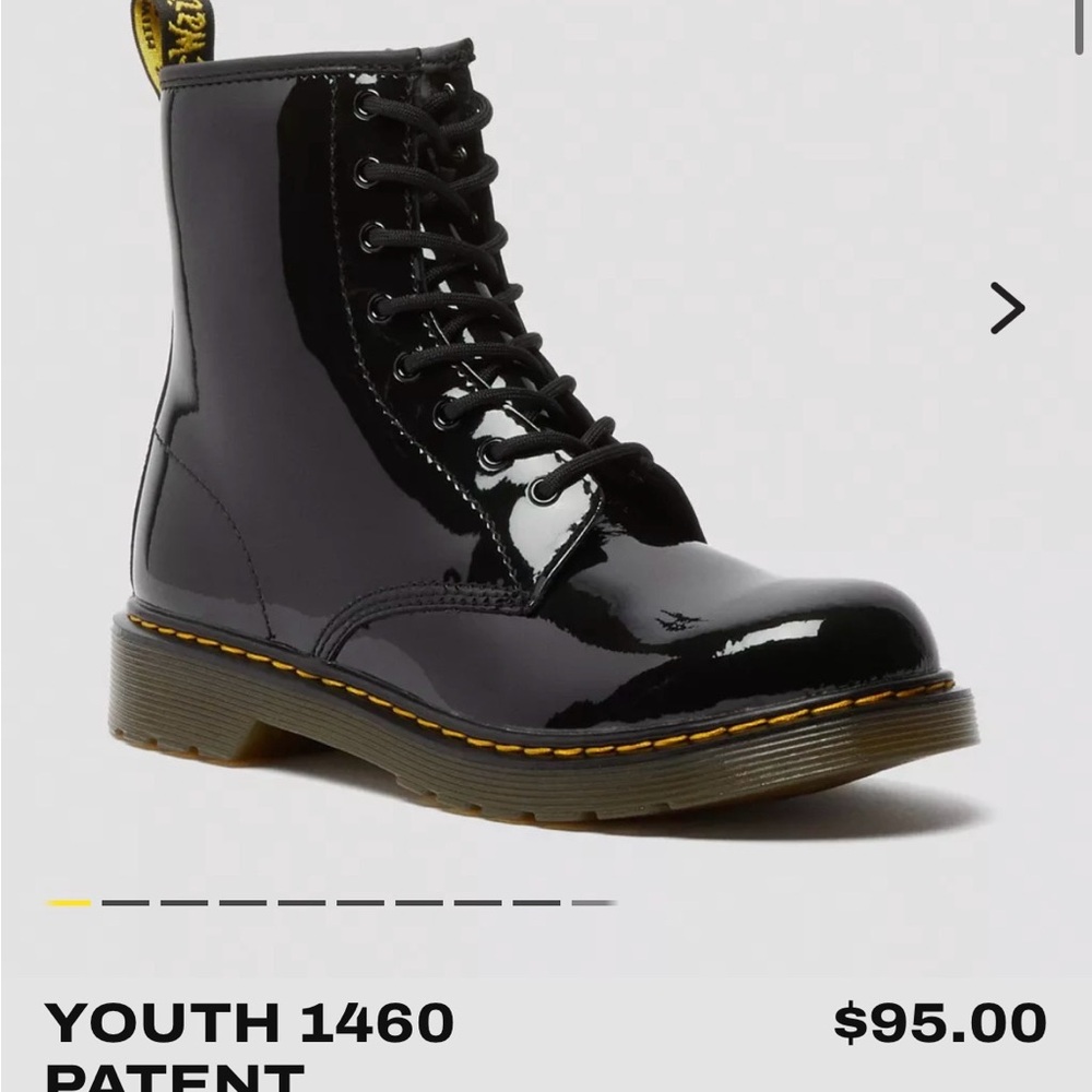 Dr. Martens Kids 1460 Glossy Black Boots